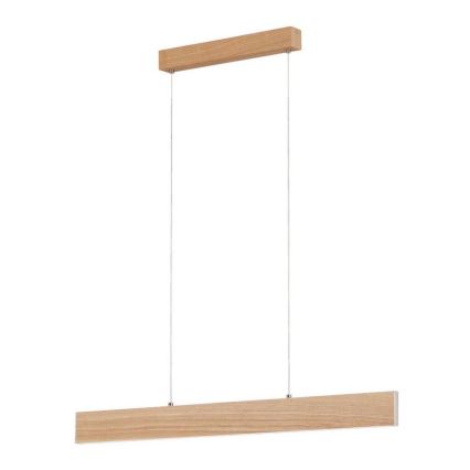 Eglo 39344 - Lustră suspendată cu LED CLIMENE, LED/17W/230V + LED/4,2W, stejar