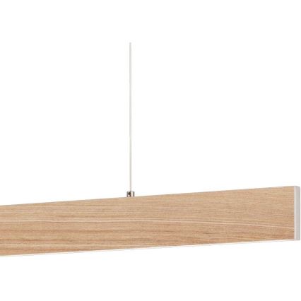 Eglo 39344 - Lustră suspendată cu LED CLIMENE, LED/17W/230V + LED/4,2W, stejar