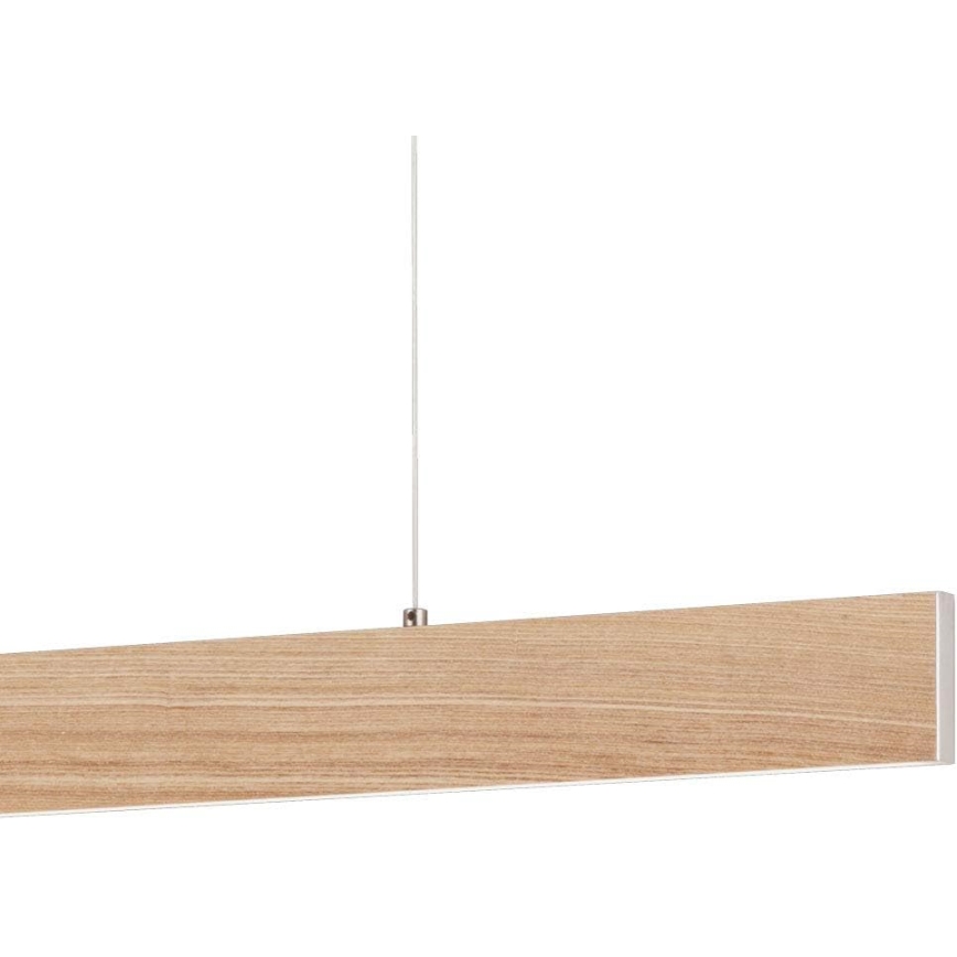Eglo 39344 - Lustră suspendată cu LED CLIMENE, LED/17W/230V + LED/4,2W, stejar