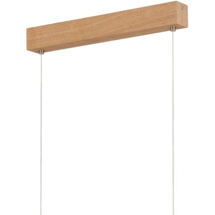 Eglo 39344 - Lustră suspendată cu LED CLIMENE, LED/17W/230V + LED/4,2W, stejar