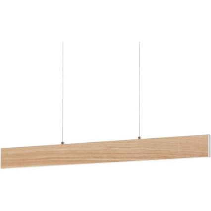 Eglo 39344 - Lustră suspendată cu LED CLIMENE, LED/17W/230V + LED/4,2W, stejar