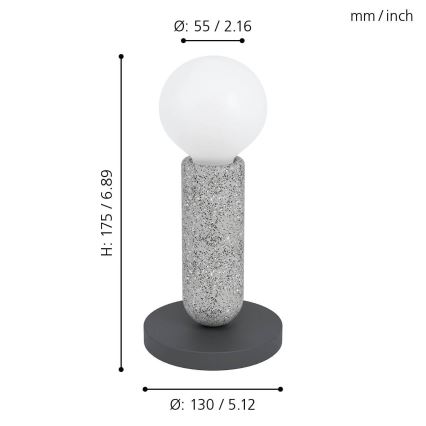 Eglo 39835 - Lampă de masă GIACONECCHIA 1xE27/40W/230V