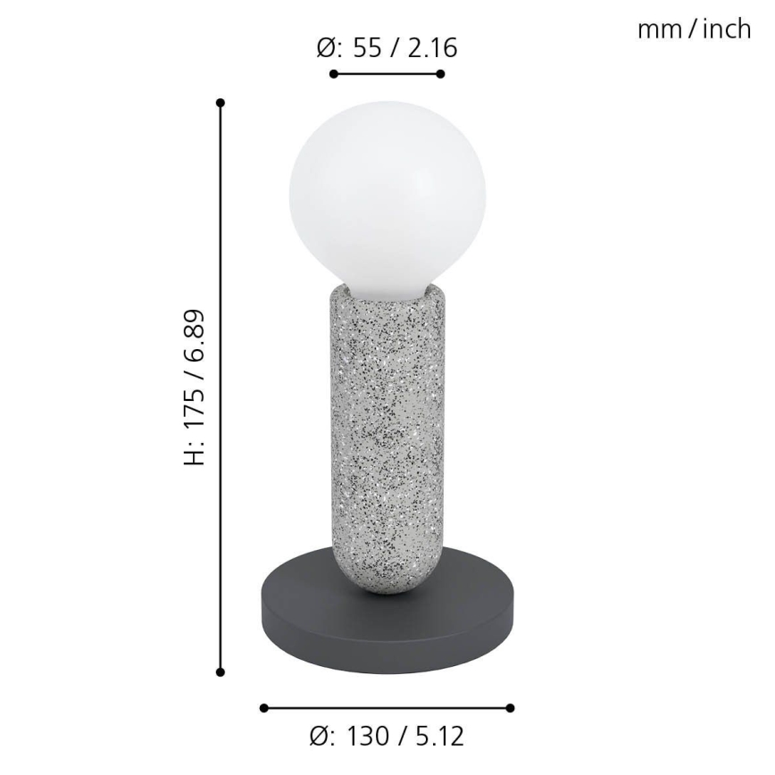 Eglo 39835 - Lampă de masă GIACONECCHIA 1xE27/40W/230V
