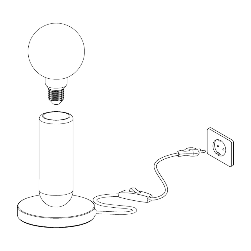 Eglo 39835 - Lampă de masă GIACONECCHIA 1xE27/40W/230V