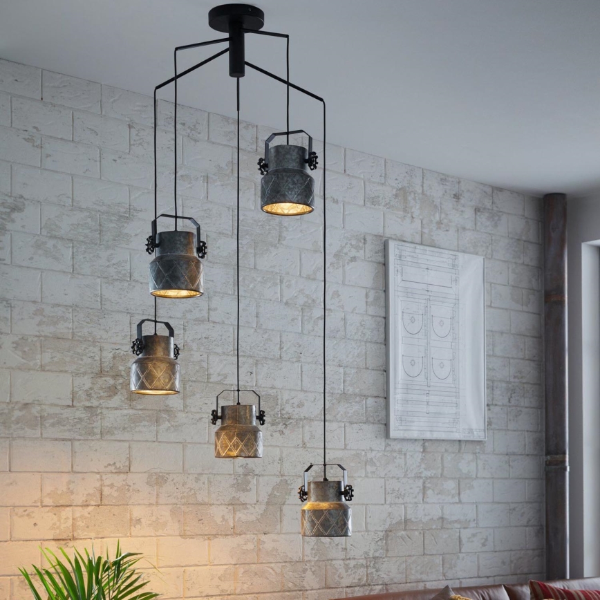 Eglo 39856 - Lustră aplicată HILCOTT 5xE27/40W/230V