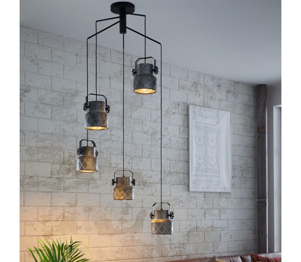 Eglo 39856 - Lustră aplicată HILCOTT 5xE27/40W/230V