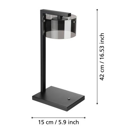 Eglo - Lampă de masă LED cu reglare a intensității, 7,2 W, 230 V