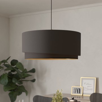 Eglo 39931 - Lustră suspendată pe cablu MANDERLINE 1xE27/40W/230V maro/auriu