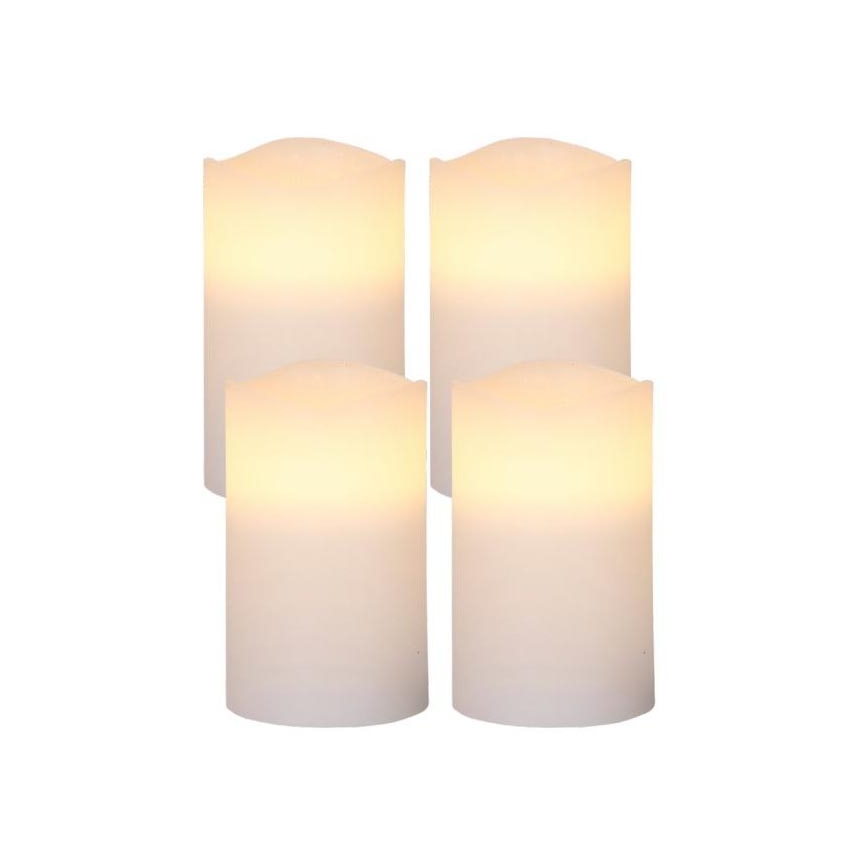 Eglo - Set de 4 decorațiuni LED de Crăciun, 0,066 W, 3xAAA, alb