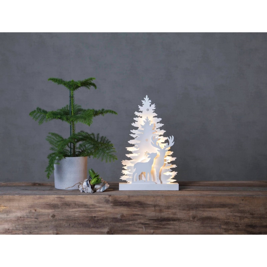 Eglo 410417 - Decorațiune LED de Crăciun FAUNA 10xLED/0,03W/2xAA