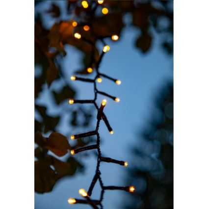 Eglo - Ghirlandă LED pentru exterior, 800 LED, 21 m, IP44, alb cald