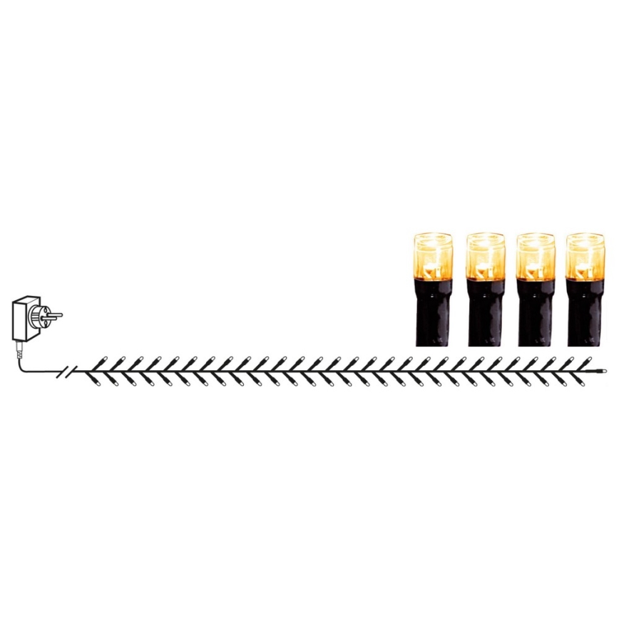 Eglo - Ghirlandă de Crăciun LED pentru exterior 1200xLED 29m IP44 alb cald