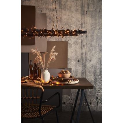 Eglo - Instalație luminoasă LED pentru exterior, 80 LED-uri, 10,5 m, IP44, alb cald