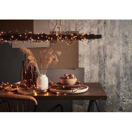 Eglo - Ghirlandă LED pentru exterior, 80 LED, 10,5 m, IP44, alb cald