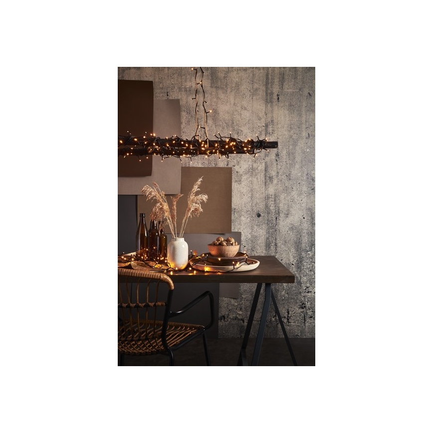 Eglo - Ghirlandă LED pentru exterior, 80 LED, 10,5 m, IP44, alb cald