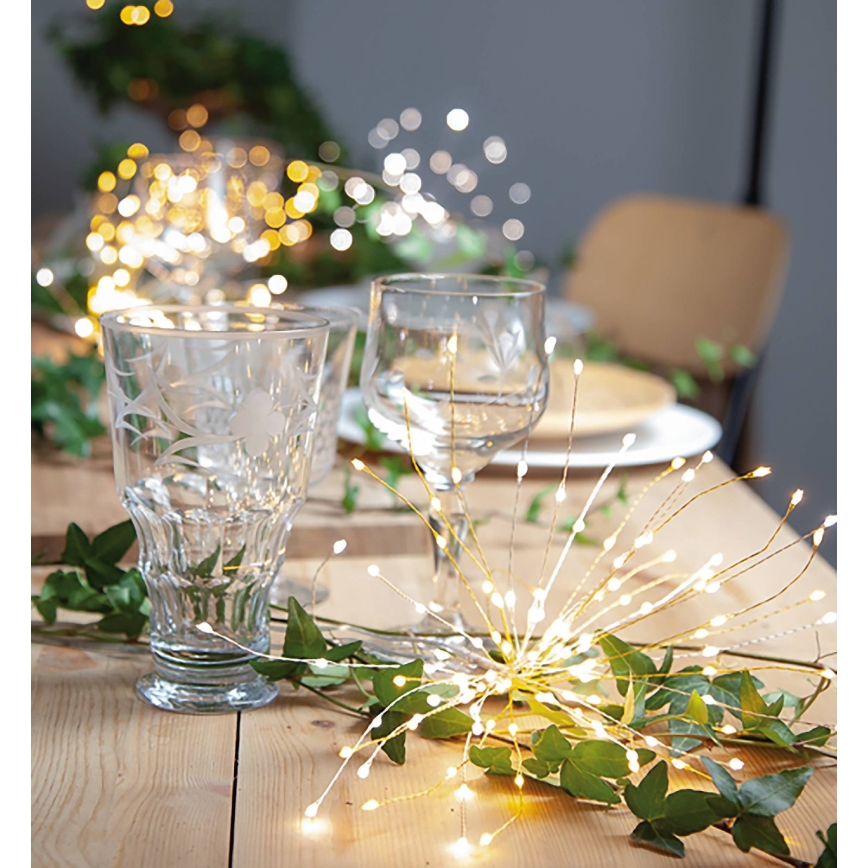 Eglo 411063 - Decorațiune LED de Crăciun FIREWORK 60xLED/0,06W/3xAA Ø 26 cm