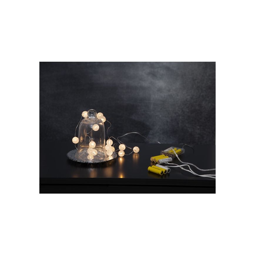 Eglo - Ghirlandă LED, 15 LED, alimentare 3xAA, lungime 1,4 m
