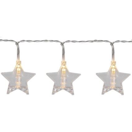 Eglo - Ghirlandă LED 10 LED, 2,1 m, alb cald