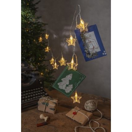 Eglo - Ghirlandă LED de Crăciun 10xLED 2,1m alb cald
