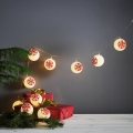 Eglo 411113 - Ghirlandă de Crăciun cu LED ORNAMENT 10xLED/3xAA 1,65m alb cald