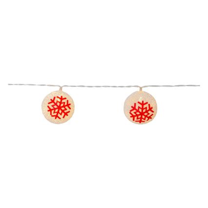 Eglo 411113 - Ghirlandă LED ORNAMENT 10xLED/3xAA 1,65 m alb cald