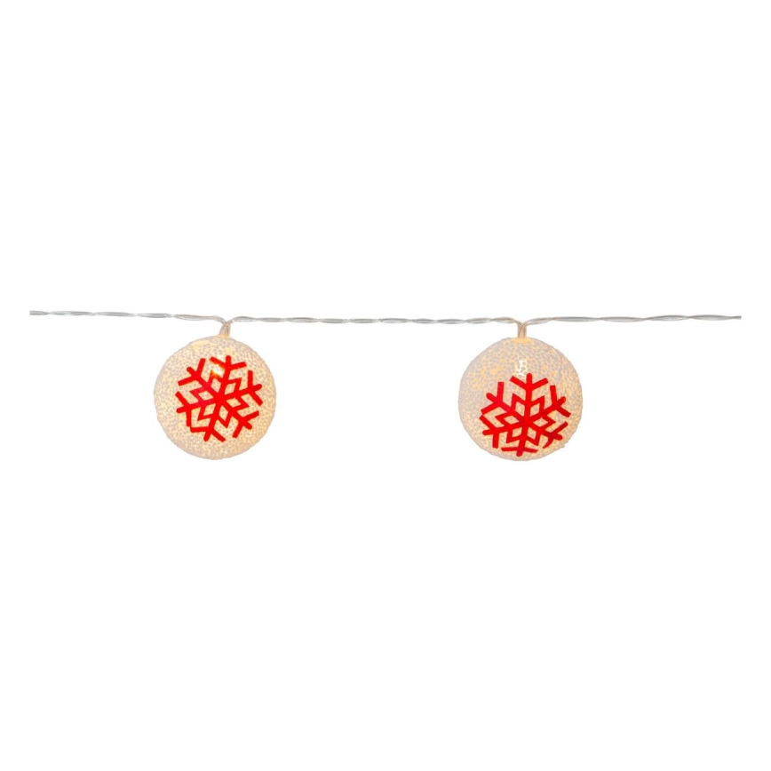 Eglo 411113 - Ghirlandă LED ORNAMENT 10xLED/3xAA 1,65 m alb cald