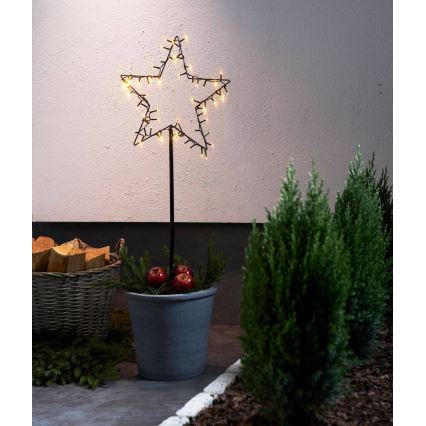 Eglo - Decorațiune LED de Crăciun pentru exterior, stea, 3xAA, IP44
