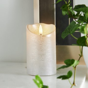 Eglo 411503 - Lumânare LED FLAMME RUSTIC, alimentare 2xAA, argintie