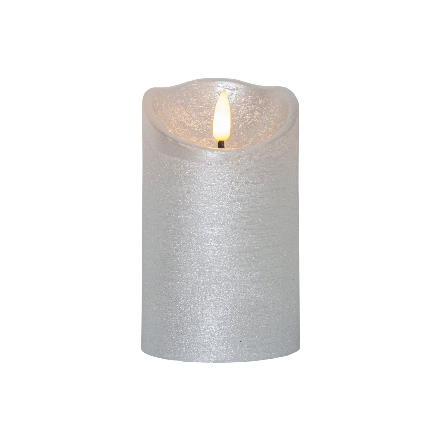 Eglo 411503 - Lumânare LED FLAMME RUSTIC, alimentare 2xAA, argintie