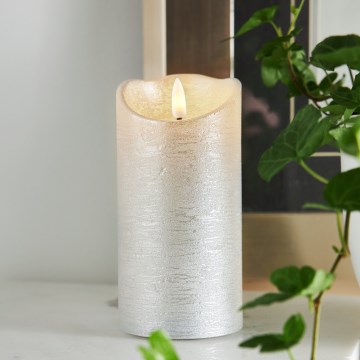 Eglo 411514 - Decorațiune LED de Crăciun FLAMME LED/0,03W/2xAA argintiu