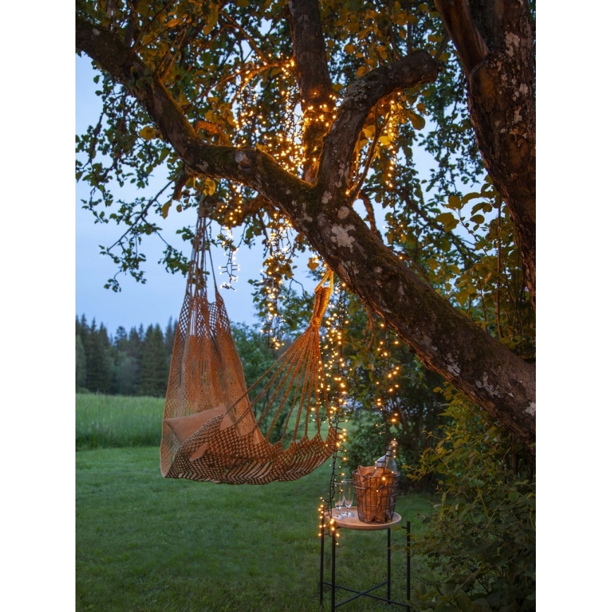 Eglo - Ghirlandă LED de exterior pentru Crăciun, 1200 LED, 29 m, IP44, alb cald