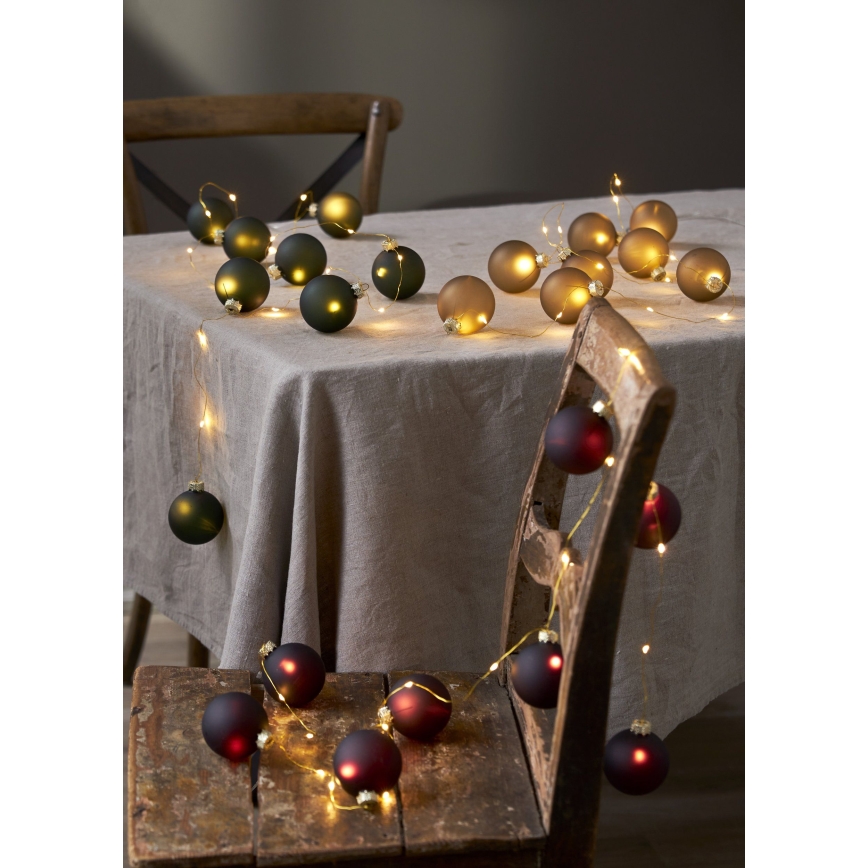Eglo 411557 - Ghirlandă BLISS 22xLED/3xAA 2,6 m alb cald