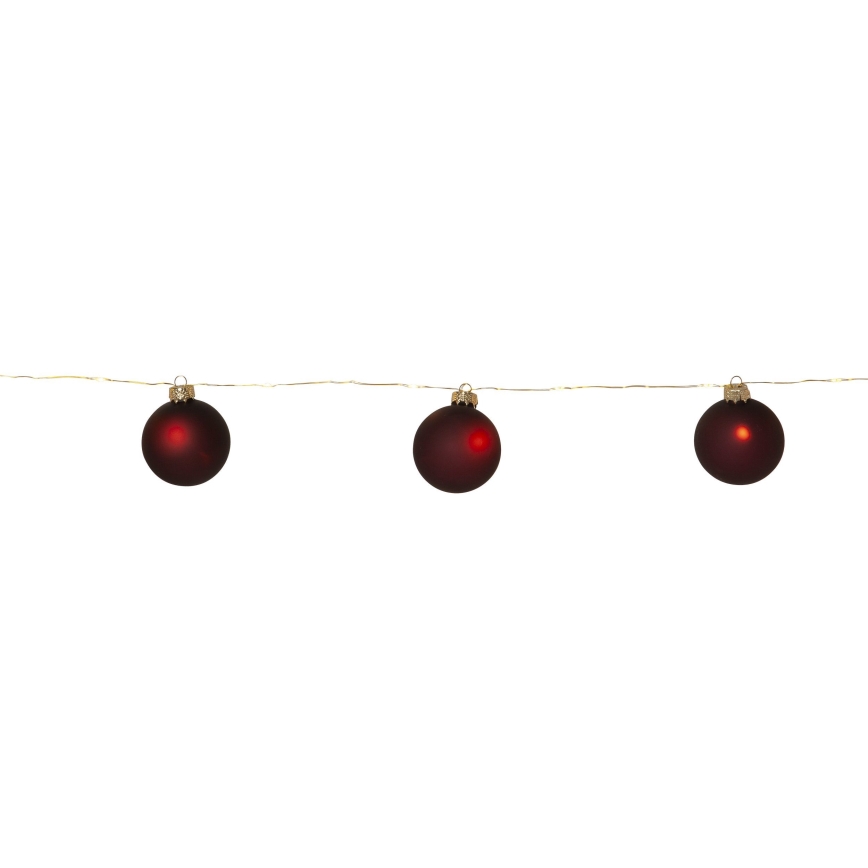 Eglo 411559 - Ghirlandă de Crăciun BLISS 22xLED/3xAA 2,6m alb cald