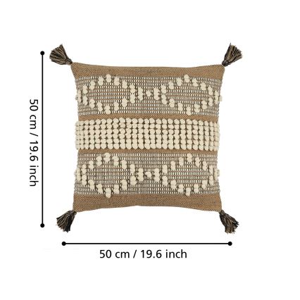 Eglo 420044 - Pernă decorativă CHEVERY 50x50 cm maro