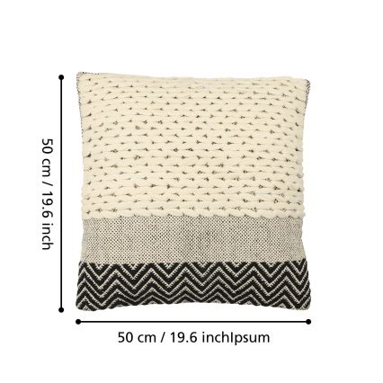 Eglo 420049 - Pernă decorativă CHEVERY 50x50 cm crem/negru