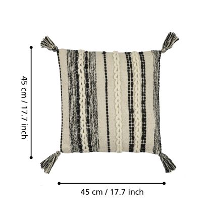 Eglo 420055 - Pernă decorativă CHEVERY 45x45 cm crem/negru