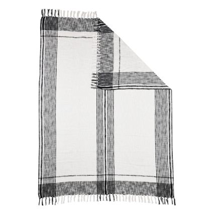 Eglo 420063 - Cuvertură de pat CHEVERY 170x130 cm alb/gri