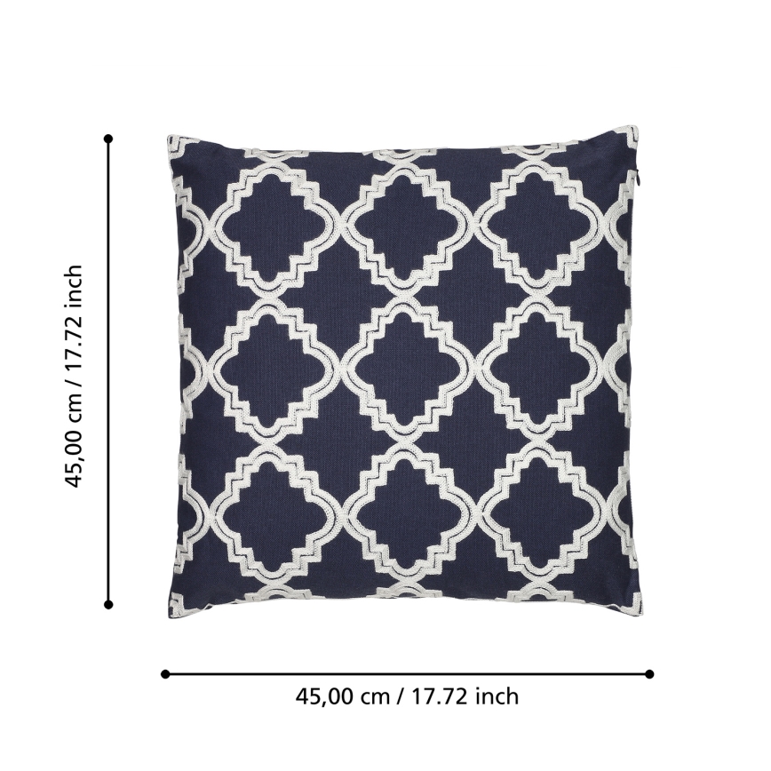 Eglo 420096 - Pernă decorativă BERHALA 45x45 cm albastră/albă