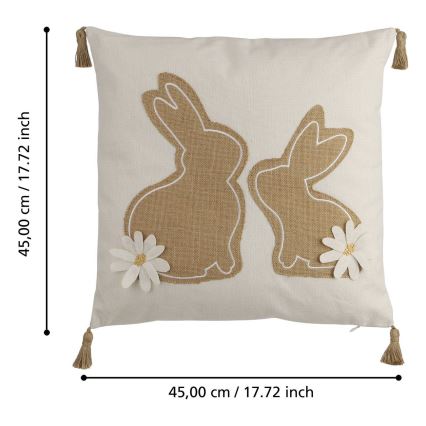 Eglo 420097 - Pernă decorativă CHEVERY 45x45 cm, bej/maro
