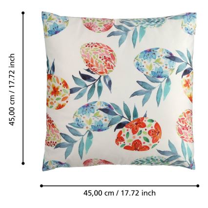 Eglo 420101 - Pernă decorativă GEBENG, 45 x 45 cm, albastră/roșie