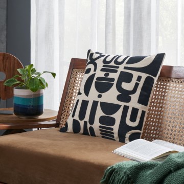 Eglo 420307 - Pernă decorativă CHEVERY 45 x 45 cm, crem/negru