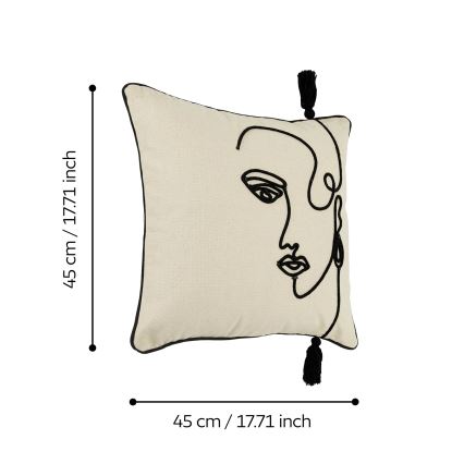 Eglo 420329 - Pernă decorativă CHEVERY, 45 x 45 cm, crem/negru