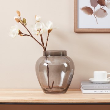 Eglo 421211 - Vază din sticlă ASINDRO, 23,5 x 22 cm, neagră/fumurie