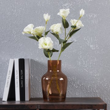 Eglo 421221 - Vază din sticlă SIRANANA, 22 x 14,5 cm, maro/fumuriu