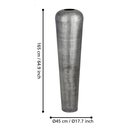 Eglo 421333 - Vază metalică MIYAZAKI 165x45 cm gri