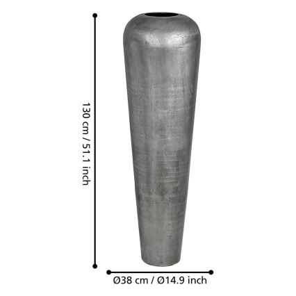 Eglo 421334 - Vază metalică MIYAZAKI 130x38 cm gri