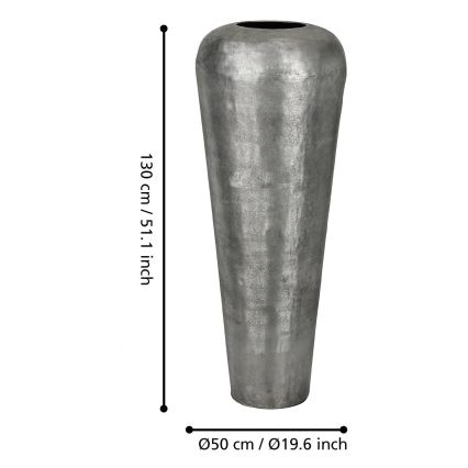 Eglo 421335 - Vază metalică MIYAZAKI 130x50 cm, gri