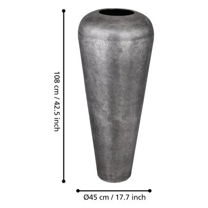 Eglo 421336 - Vază metalică MIYAZAKI 108x45 cm gri