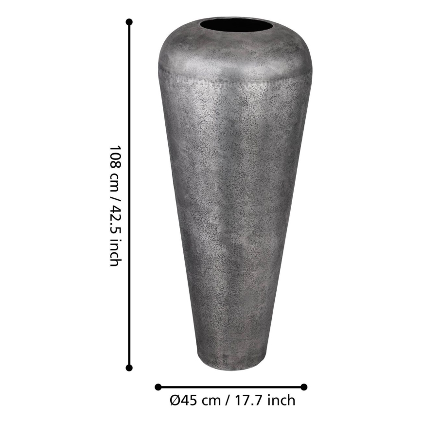 Eglo 421336 - Vază metalică MIYAZAKI 108x45 cm gri