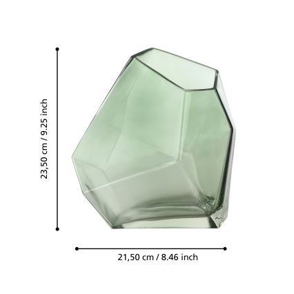 Eglo 421348 - Vază CLONONY din sticlă, 23,5 x 15 x 21,5 cm, verde